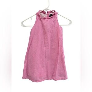 Duffield Lane Little Girl Pink White Striped Lined Cotton Tank Dress Size 5